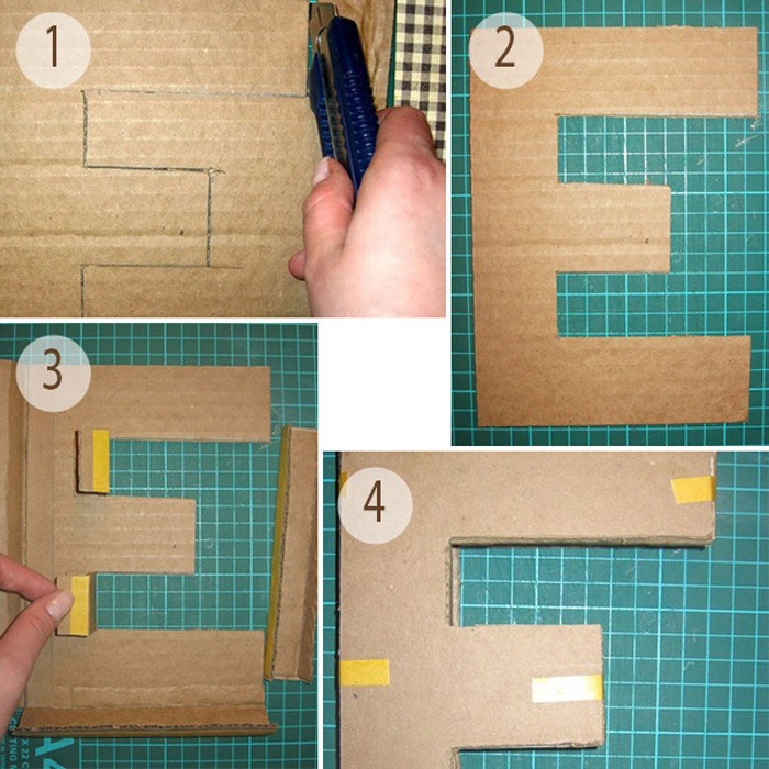 Как сделать буквы из картона